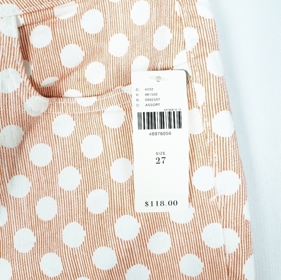 ANTHROPOLOGIE Pilcro high rise bootcut jeans NWT polka dot spring - Picture 7 of 8